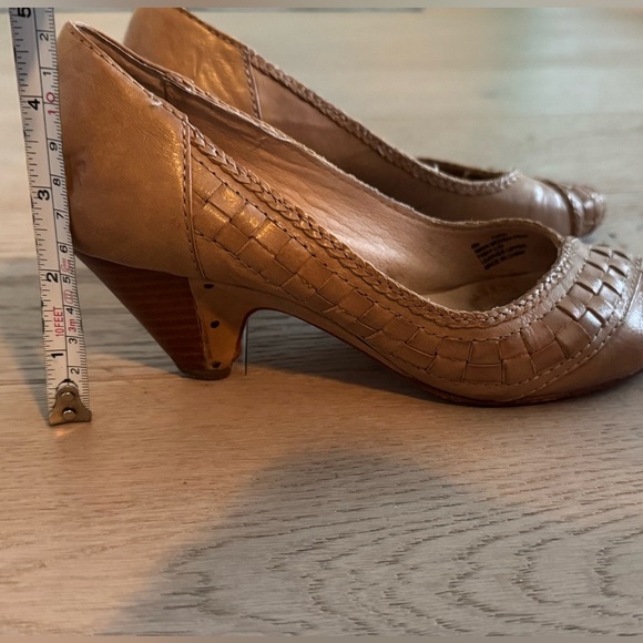 Frye Maya Woven Peep Toe Heeled Shoes Size 6 - Picture 10 of 10